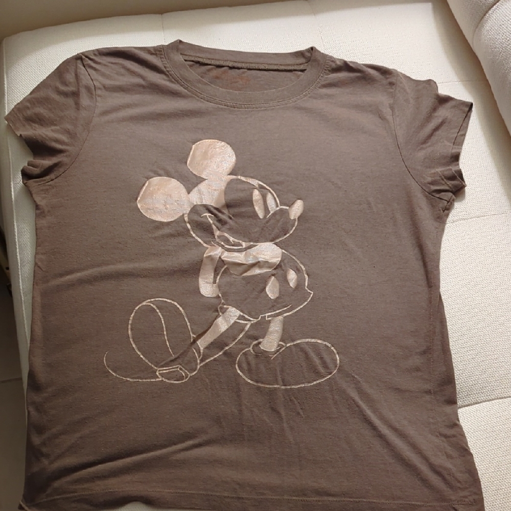 Brown Mickey Mouse Kids T-Shirt In Large